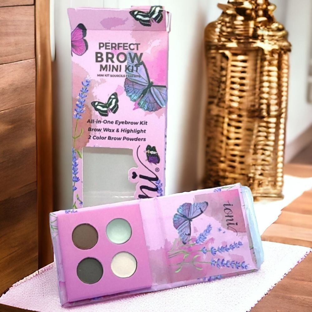 Perfect Brow All-In-One Eyebrow Mini Kit | Brow Wax Highlight Brown Powder New - Picture 2 of 9
